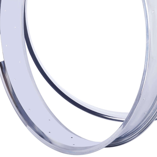 close up of Micargi Bicycle Mirror Electroplating 100mm 26" chrome Rim for lowrider bike