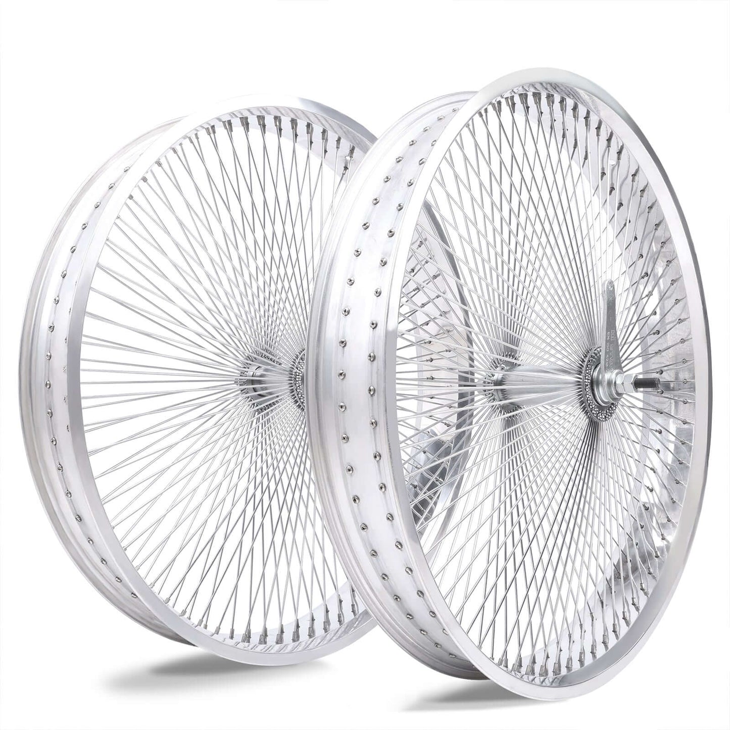 Micagi WH-TR9529140 29"X4"X13GX140H ALUMINUM POLISH FAT RIMS WHEEL SET.