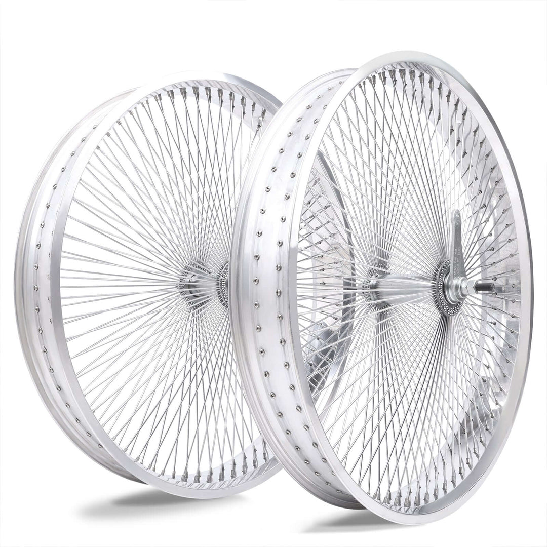 Micagi WH-TR9529140 29"X4"X13GX140H ALUMINUM POLISH FAT RIMS WHEEL SET.