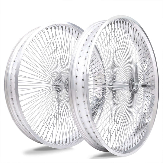 Micagi WH-TR9529140 29"X4"X13GX140H ALUMINUM POLISH FAT RIMS WHEEL SET.