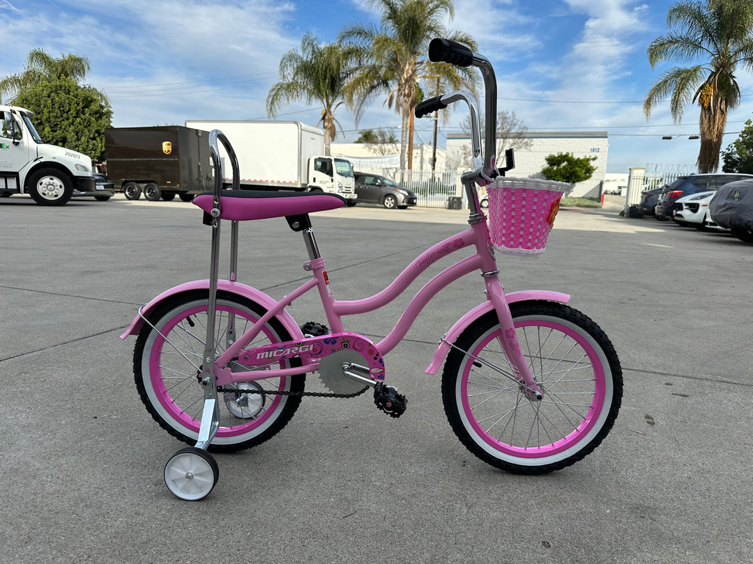 Micargi Taylor kid bike with training wheel for girl pink training wheel
