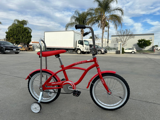 Micargi Taylor kid bike with training wheel red for 4-7 years old boy
