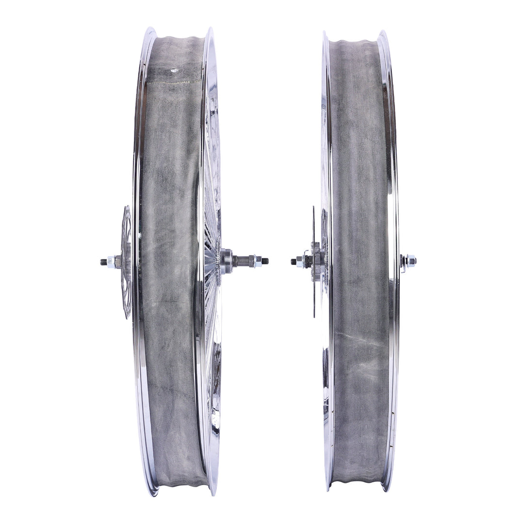 Side view of Micargi Bicycle Wheel Set for 29"3" with 7 Speed Disc Brake 140 Spokes for Cruiser Bike