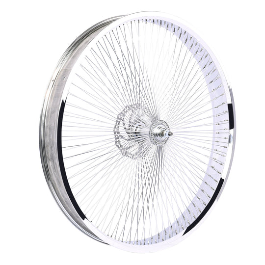 Side View of Micargi Chrome Disc Brake Front Wheel 29*3.0 for Cruiser Bike
