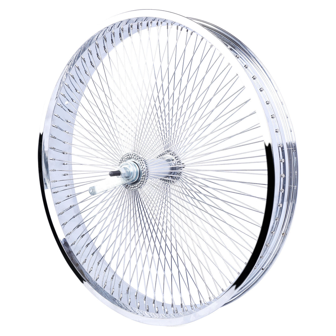 side view of Micargi 26*3 Alloy Chrome Fat Rims Wheel Set with Coaster Brake Lowrider Bike