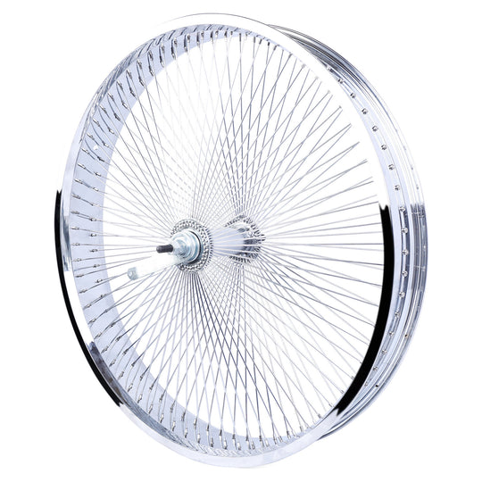 side view of Micargi 26*3 Alloy Chrome Fat Rims Wheel Set with Coaster Brake Lowrider Bike