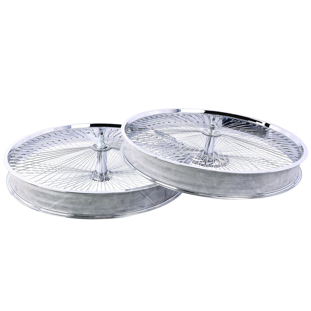 Micargi 29"*3" Chrome Fat Rim Bike Wheelset with Coaster Brake for Cruiser Bike