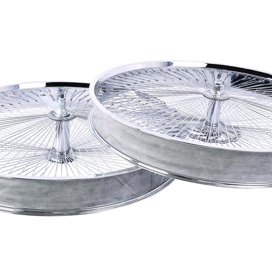 Micargi 29"*3" Chrome Fat Rim Bike Mirror Wheelset with Coaster Brake