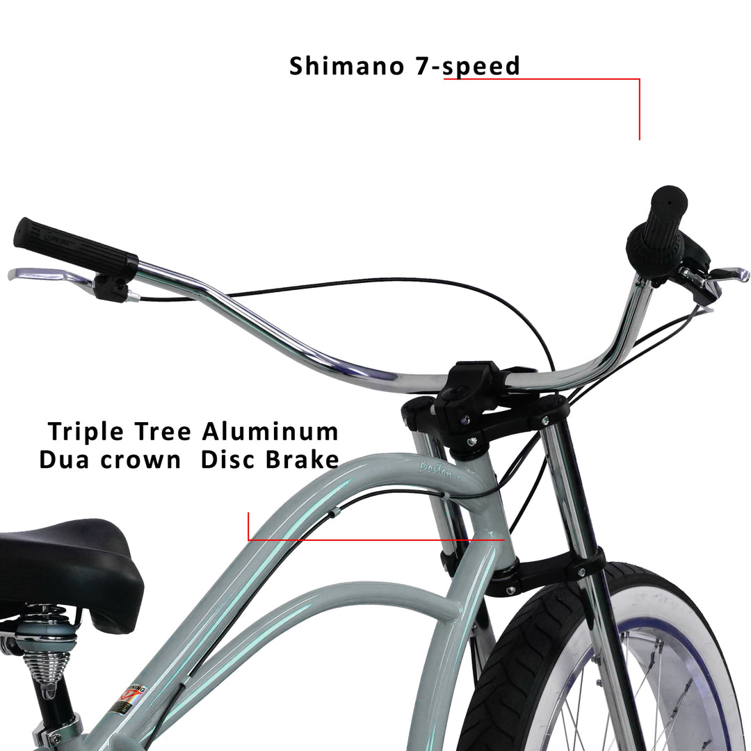 Micargi Boston 7 Stretch Beach Cruiser Bike