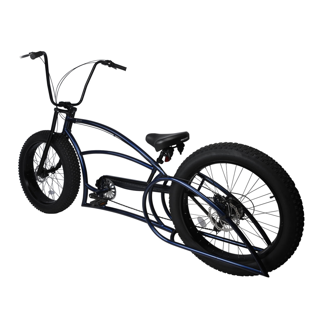 Side View of Micargi Bombita XLE 7/ GT7 Chopper Stretch Cruier Bike Fat Tire