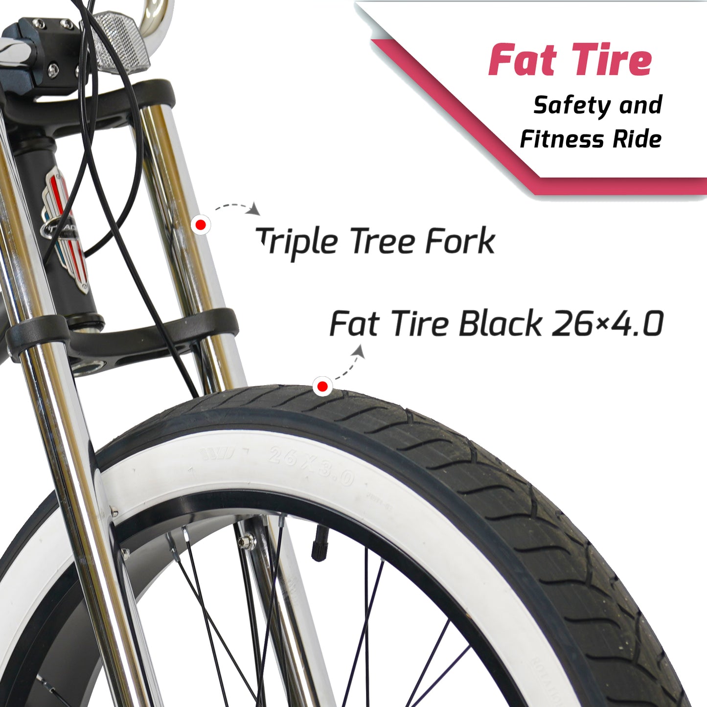Micargi Largo GT 26" Beach Cruiser Bikes