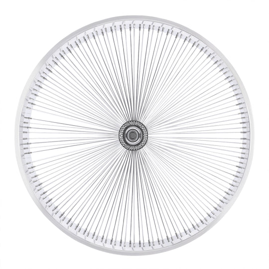 Micargi 26"X3"X13GX140H Aluminum Polish Fat Rims Wheel Set with Disc Brake