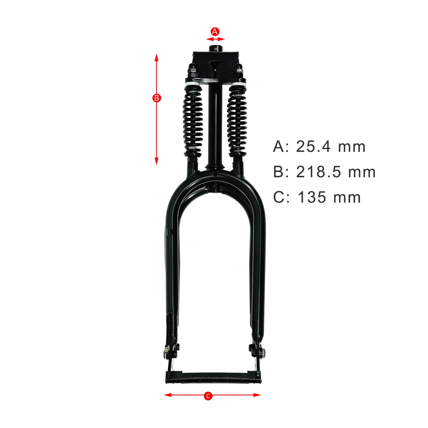 Micargi FK-DS20218135D 20'' Dual Classical Springer Fork with Disc Brake, For 3.0 FAT Tire