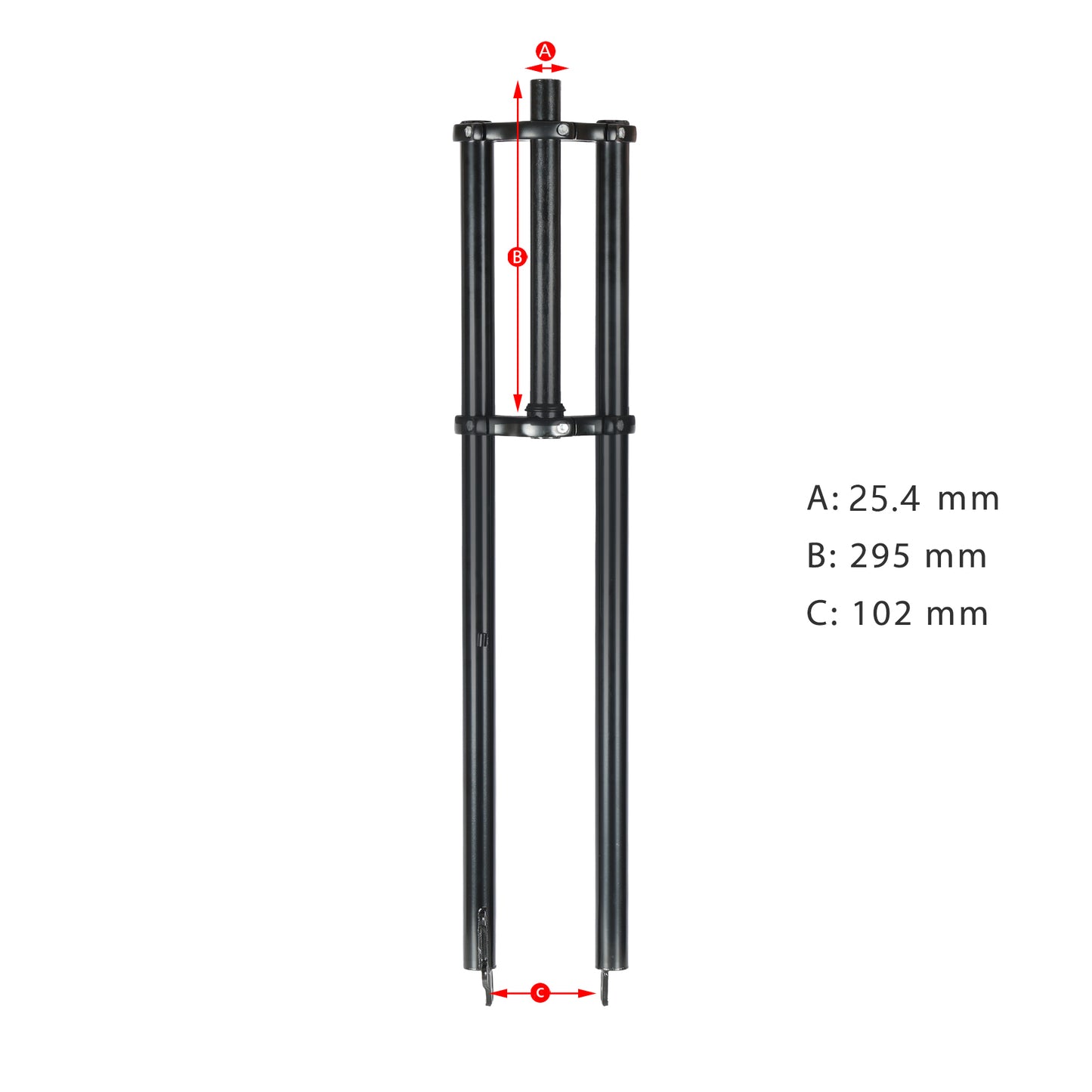Micargi FK-TP80300102D Triple Tree Fork 25.4mm Steerer Diameter for Disc Brake