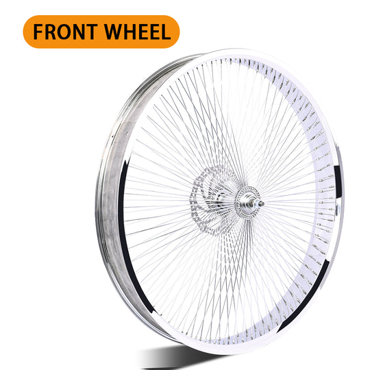 Micargi WH-TH7526140C-CP Lowrider 26*3 Alloy Chrome Fat Rims Wheel Set with Coaster Brake