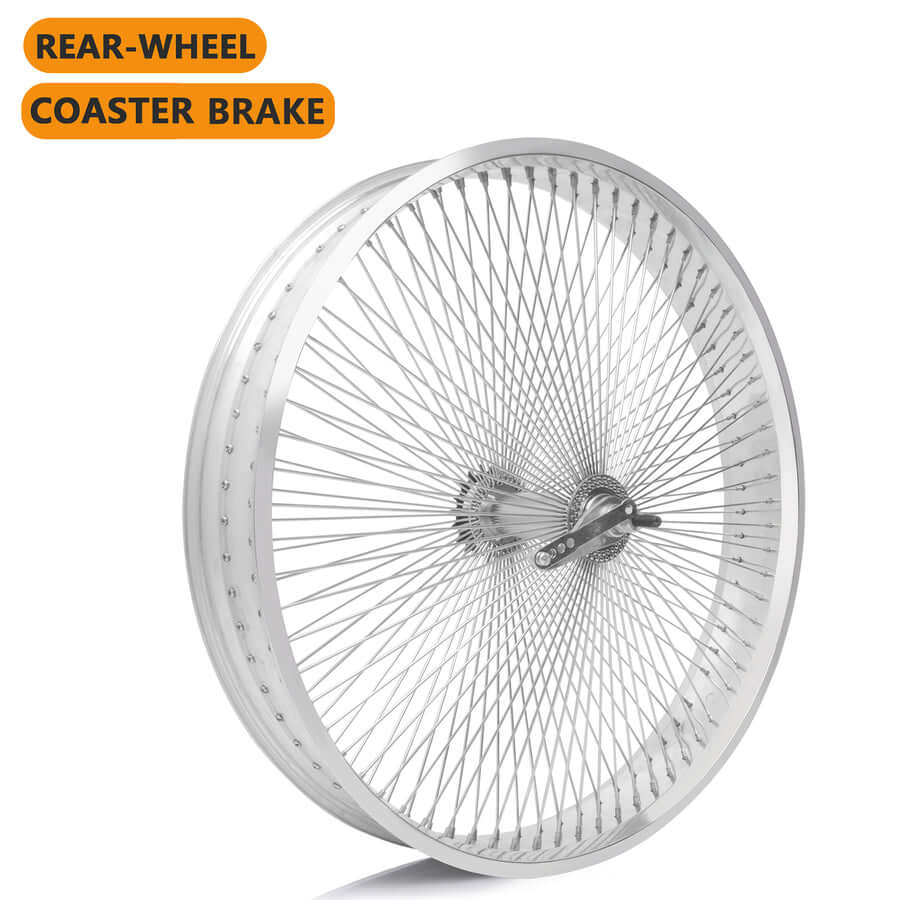 Micagi WH-TR9529140 29"X4"X13GX140H ALUMINUM POLISH FAT RIMS WHEEL SET.