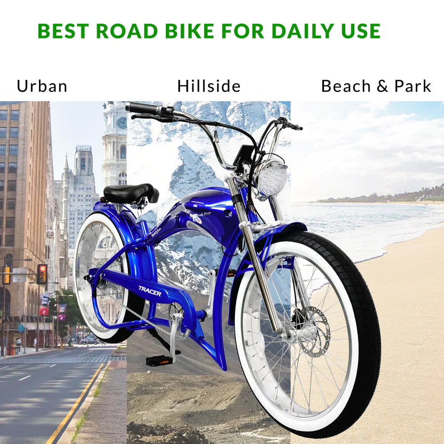 Tracer Twenty5 GT 500W 26" CRUISER E-BIKE