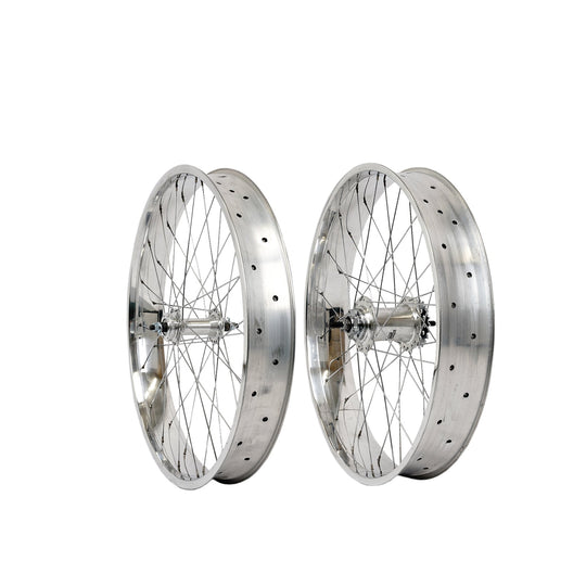 Micagi WH-TR9529140 29"X4"X13GX140H ALUMINUM POLISH FAT RIMS WHEEL SET.