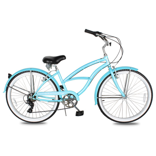 Micargi Pantera Women's Beach cruiser Bike v brake 7 Speed in blue