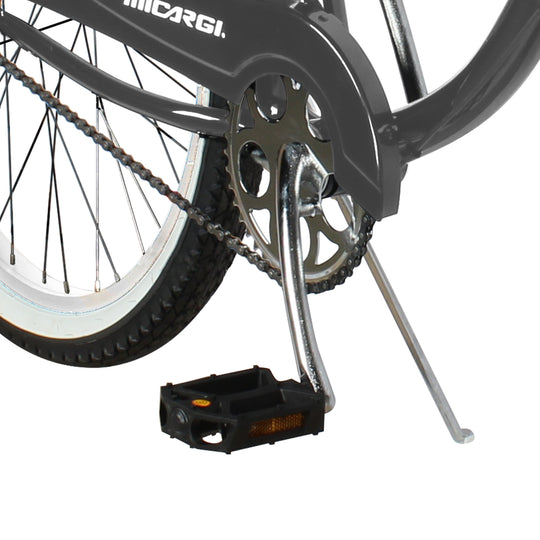 Close up of Micargi Tahiti Single Speed Beach Cruiser Bike 26 inch for men sturdy crankset
