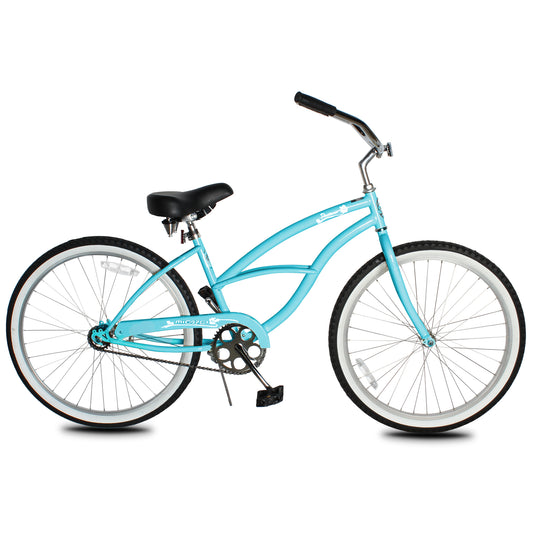 Micargi Pantera Women's Beach Cruiser Bike 26 inch 1 Speed in blue