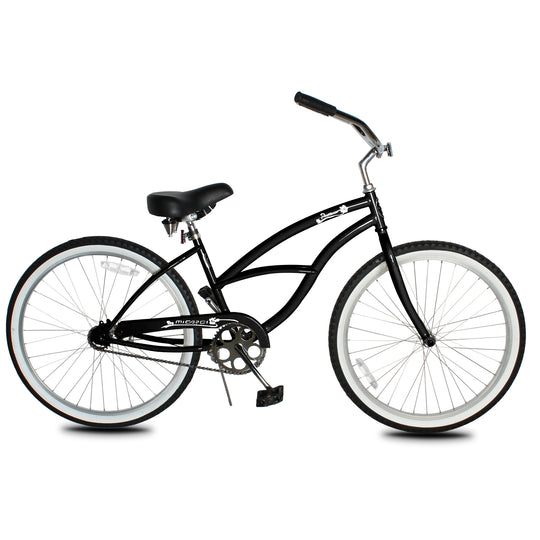 Micargi Pantera Women's Beach Cruiser Bike 26 inch 1 Speed coaster brake in black