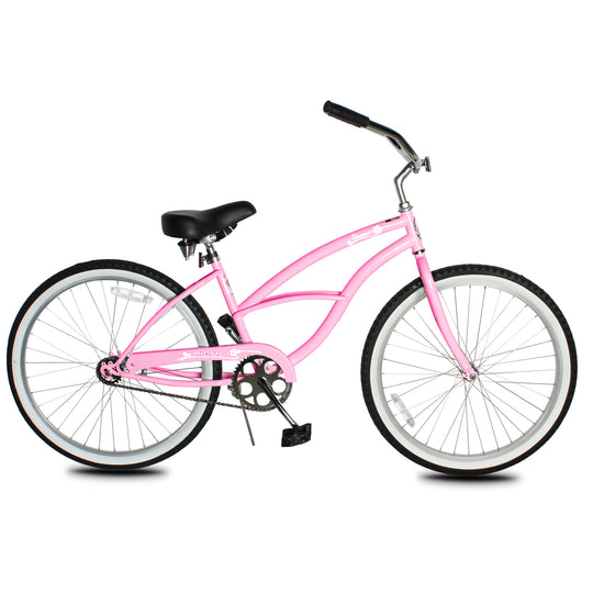 Micargi Pantera Women's Beach Bike cruiser handlebar 1 Speed in pink
