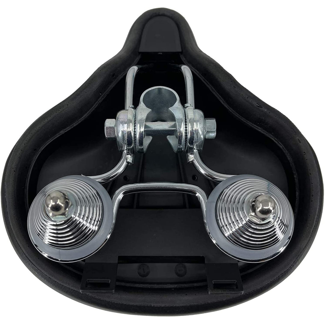 Micargi Oversized Soft Padded Bike Saddle with dual spring in black
