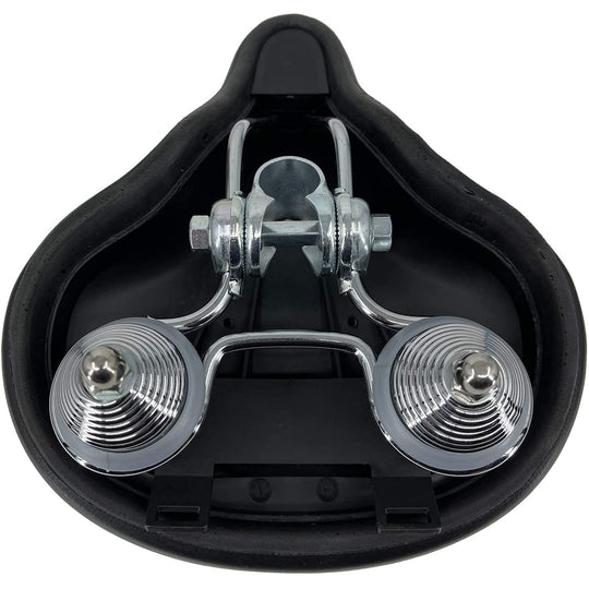 Micargi Oversized Soft Padded Bike Saddle with dual spring in black
