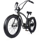 Side view of Tracer loiter cruiser electric bike fat tire black 26inch 