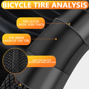 Micargi TR-WD-W1111 26x3.0 inches Black Tire