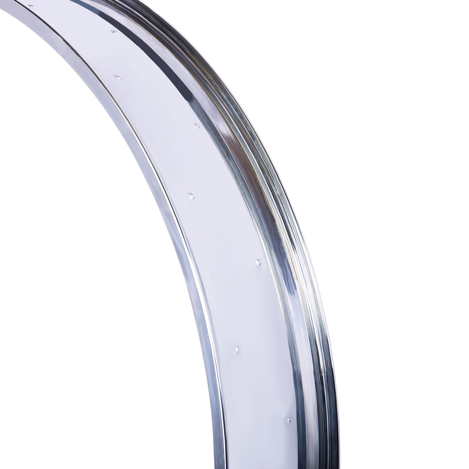 close up of Micargi chrome mirror 80mm rim for 29" 3" 4" fat tire beach bike