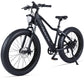 Side View of Tracer Tacoma Fat Tire Mountain E-bike in Black 26 inch Disc Brake Flat Handlebar