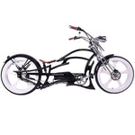 Tracer Raptor 800W Stretch Cruiser Chopper Ebike black 26inch disc brake