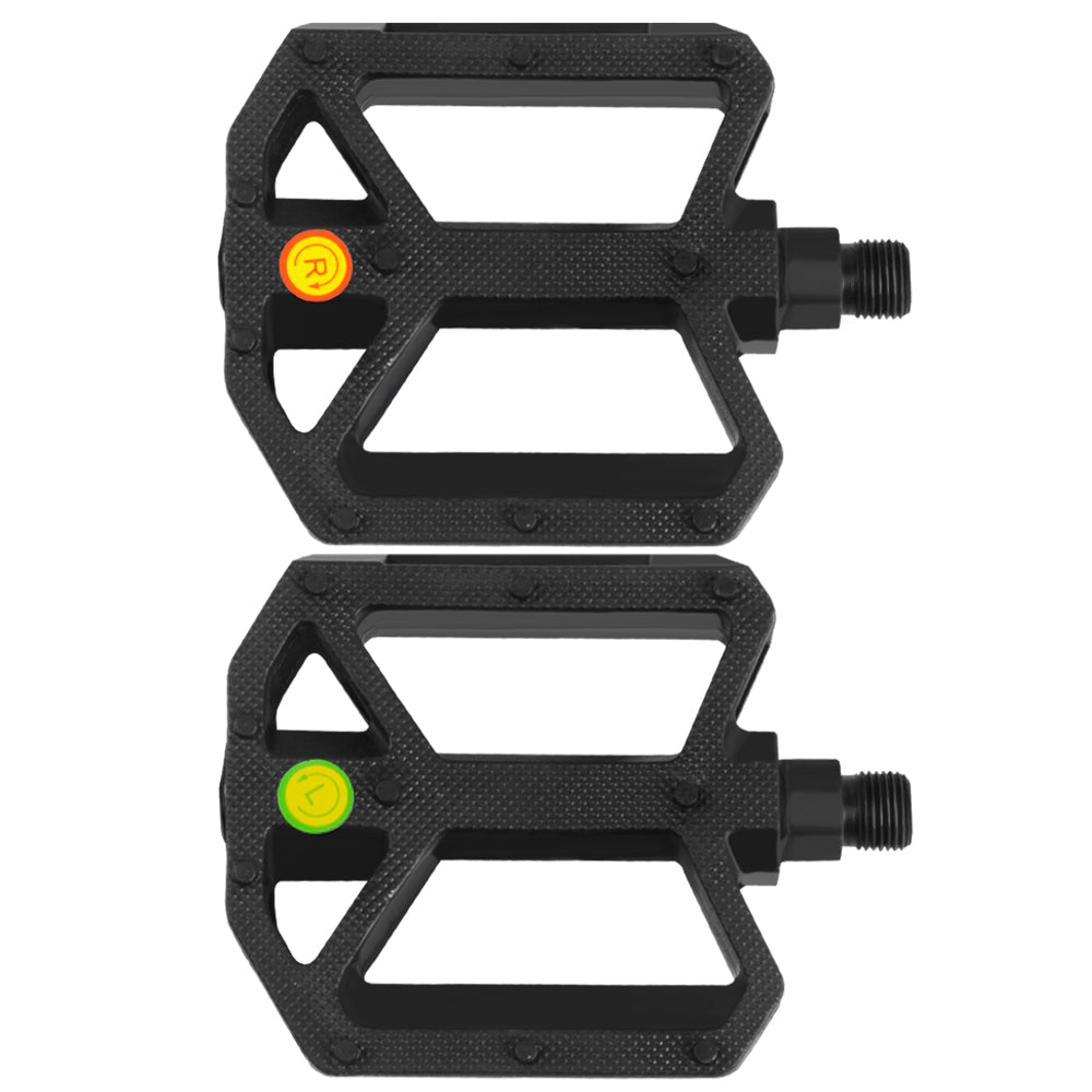 feimin bike pedals Micargi PD-FP-850B Pedals Nylon Platform For Three Piece/One Piece Crank Axle 1/2