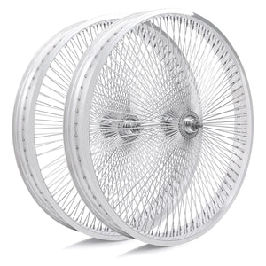 side view of Micargi 26"X4"X13GX140H ALUMINUM POLISH FAT RIMS WHEEL SET coaster brake 