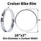 Micargi RM-TR95G2636-CP 26"x 3" 26"x4"x13Gx36H Mirror Chrome Bike Fat Rims
