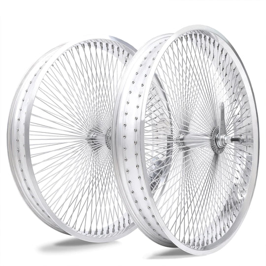 Micargi WH-TR7529140 29"X4"X13GX140H Aluminum Polish Fat Rims Wheel Set