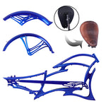 Micargi RAIDER Oversized Frame 7 SPEED Stretch Beach Cruiser Bike 26inch blue