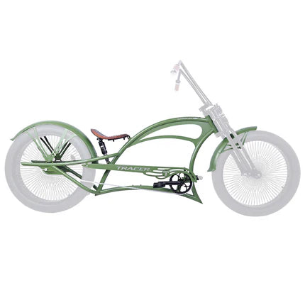 Micargi Scorpion Stretch Frame with chain gard saddle fenders 26inch green