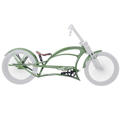 Micargi Scorpion Stretch Frame with chain gard saddle fenders 26inch green