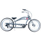 Micargi Vancouver 26" Chopper Cruiser Bike mid-rise handlebar with oversized frame in gray 