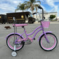 Micargi Taylor kid bike with training wheel purple basket