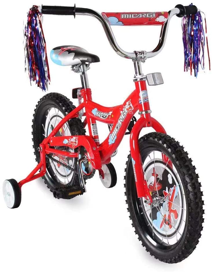 Side View of Micargi Kiddy Kid Bike 16" BMX Style Frame Coast Brake for 3-8 year-old child