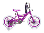 Micargi Kiddy Kids Bike 16" BMX Style Frame Coast Brake Purple with Training Wheels