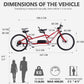 Micargi Raiatea 500W Tandem Electric Bicycle size chart