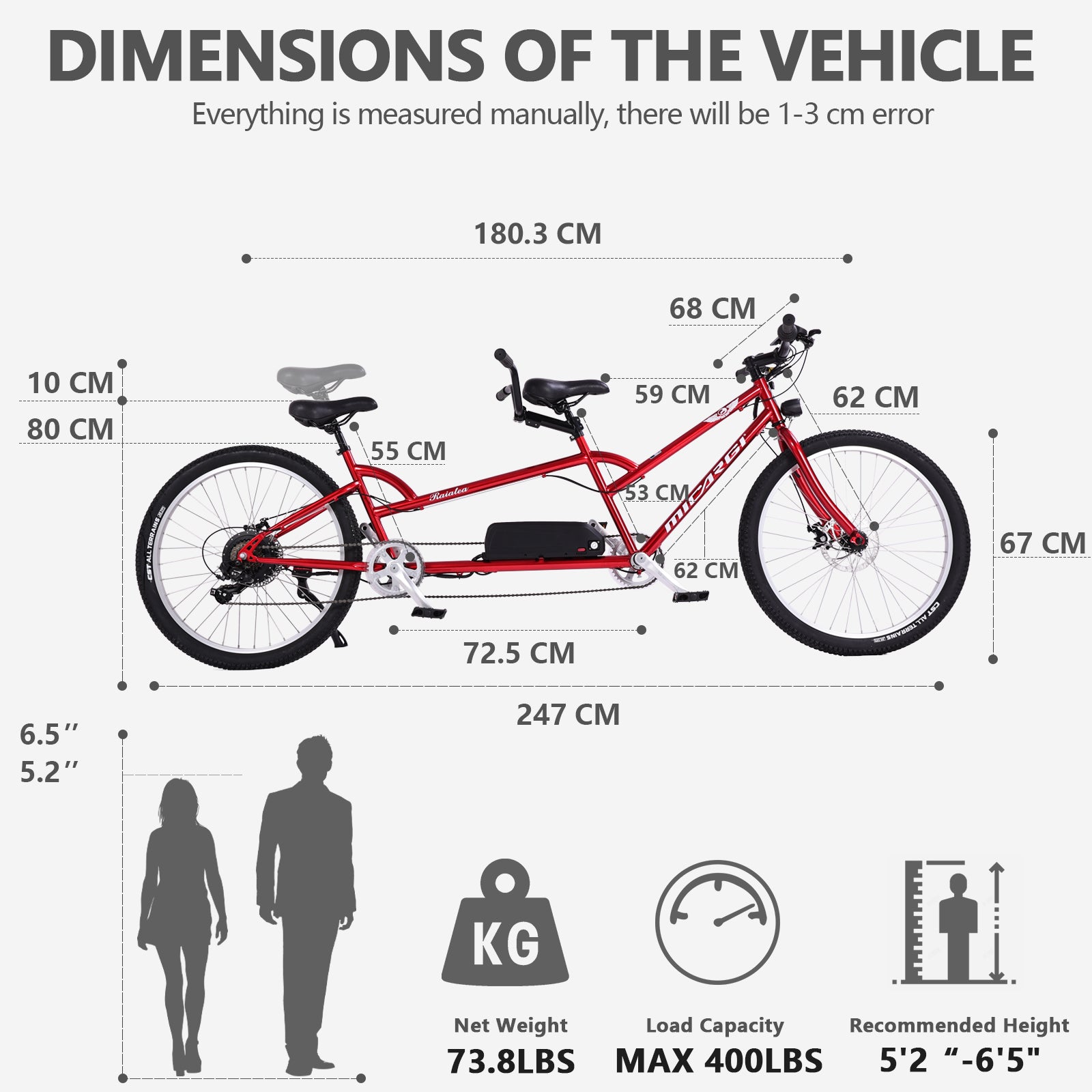 electric tandem bicycle for sale Micargi Raiatea 500W Tandem Electric Bicycle