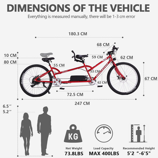 Micargi Raiatea 500W Tandem Electric Bicycle
