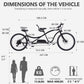 Micargi Aloha 26" Tandem Beach Cruiser Electric Bike size chart