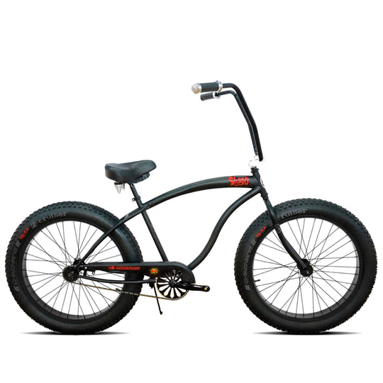 Micargi Slugo A Male 26" Beach Cruiser Bike with 1-Speed coaster Brake and FAT Tires